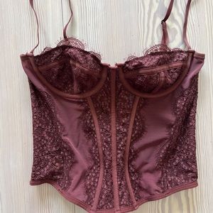Out From Under Urban Outfitters Modern Love Lace Bustier Crop Top